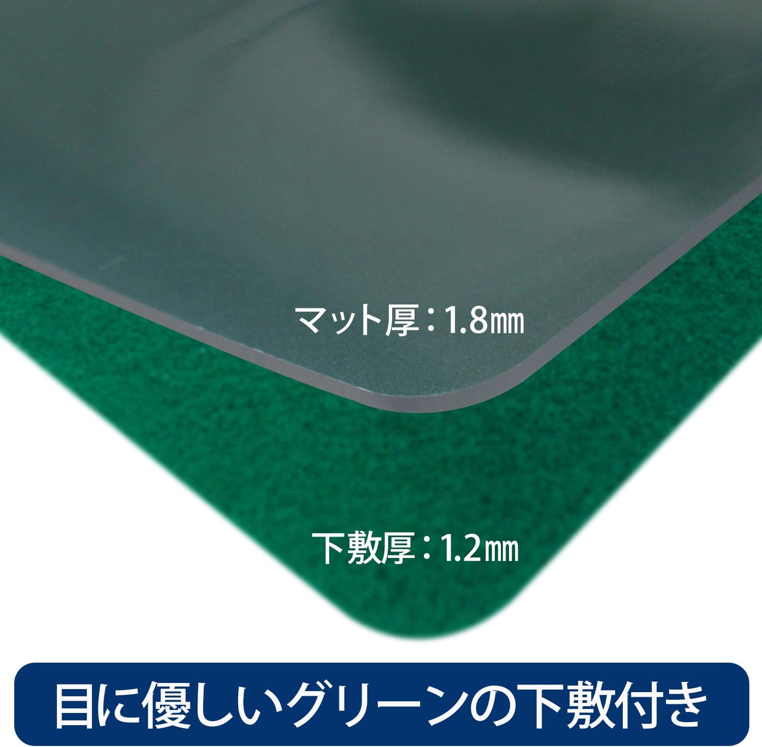 Plus 41-361 Desk Mat, Compatible with Mouse, Single Sided, Non-Transfering, Glossy, Thick, Underlay Included, 62.0 x 27.2 inches (1590 x 690 mm) - Image 3