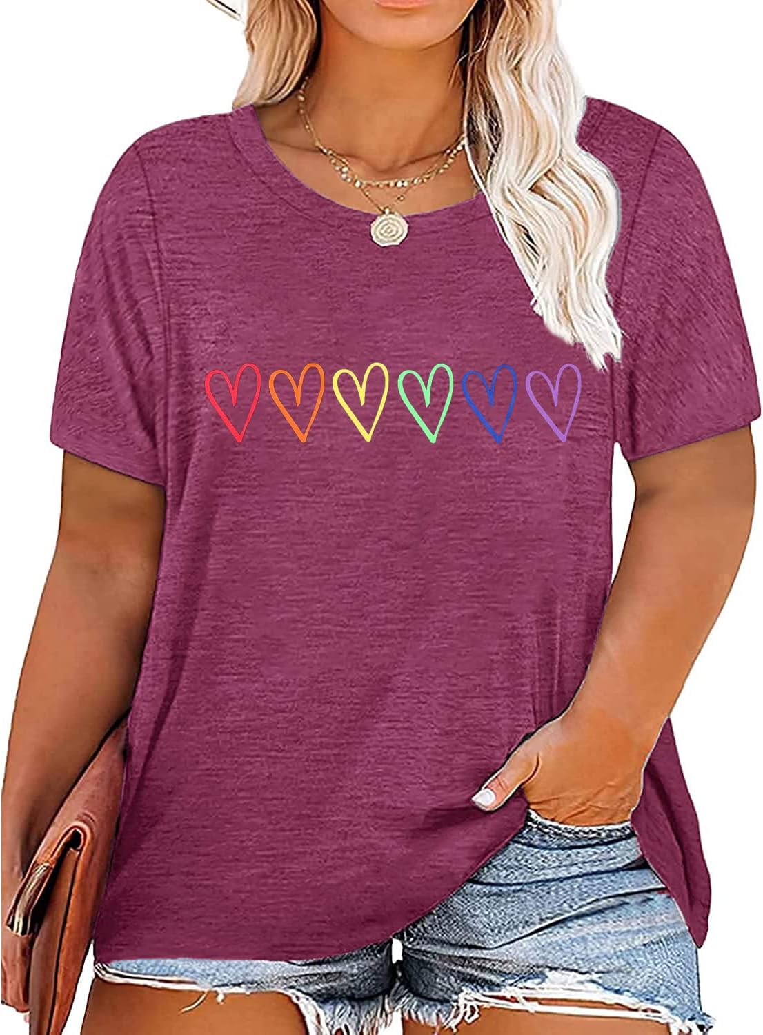 Plus Size Pride Shirt for Women Rainbow Graphic Tees LGBTQ Equality T-Shirt Funny Letter Print Short Sleeve Tops Blouse - Image 6