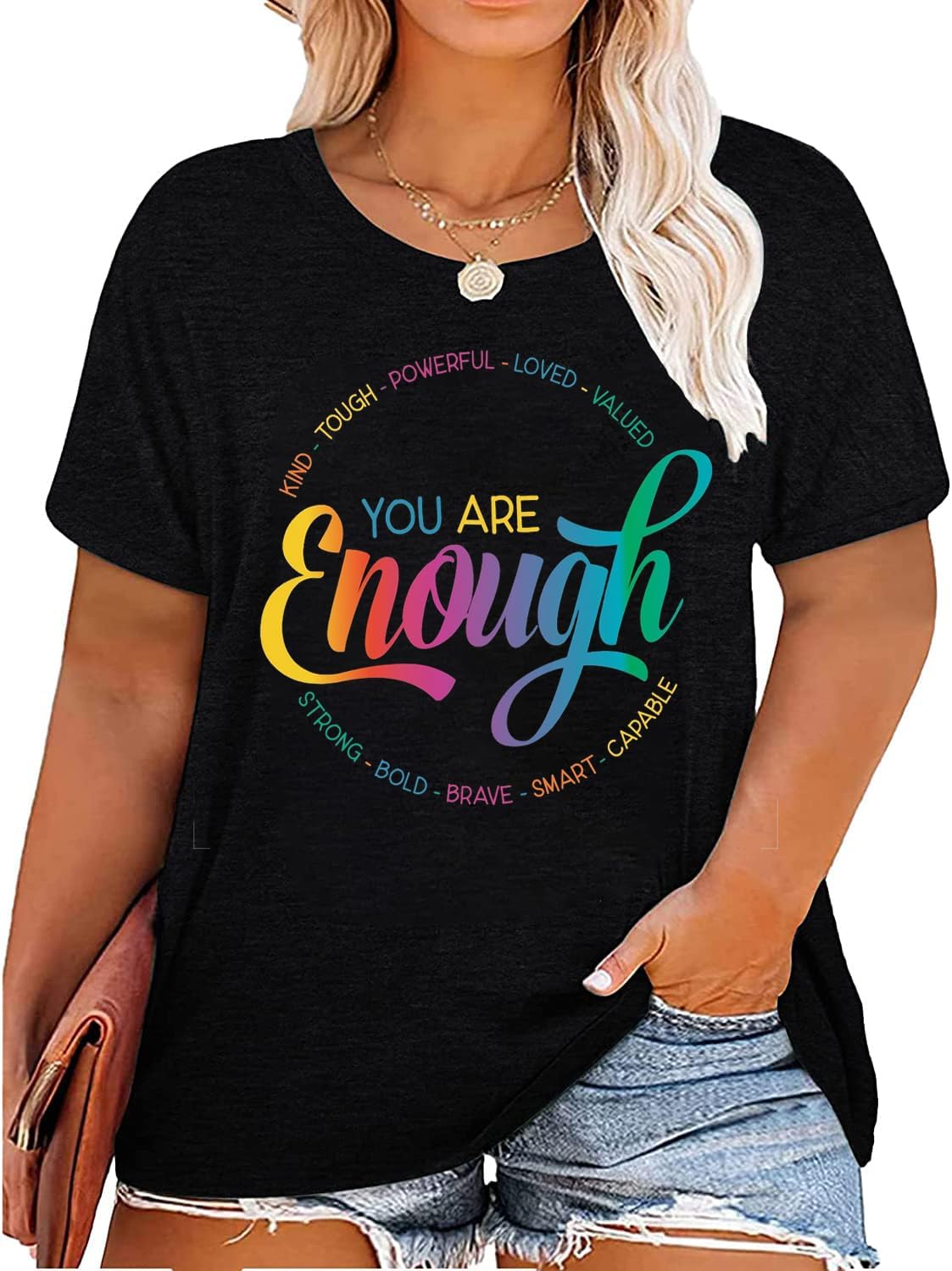 Plus Size Pride Shirt for Women Rainbow Graphic Tees LGBTQ Equality T-Shirt Funny Letter Print Short Sleeve Tops Blouse - Image 11