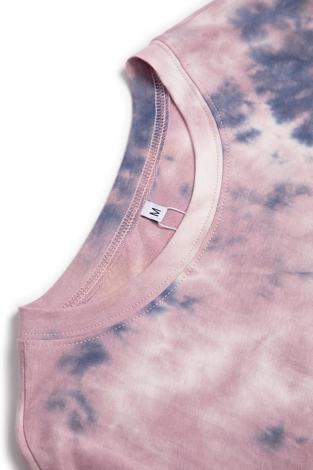 Remidoo Women's Casual Crewneck Short Sleeve Sun and Moon Print Tie Dye Oversized Graphic Top - Image 6