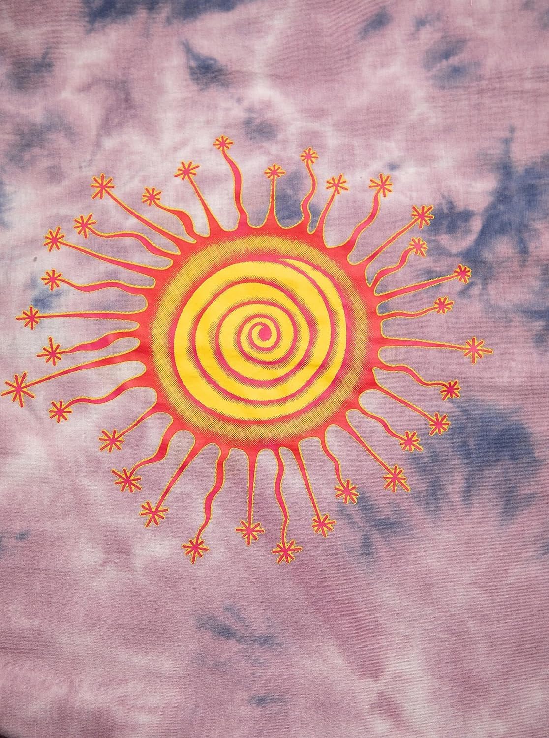 Remidoo Women's Casual Crewneck Short Sleeve Sun and Moon Print Tie Dye Oversized Graphic Top - Image 4