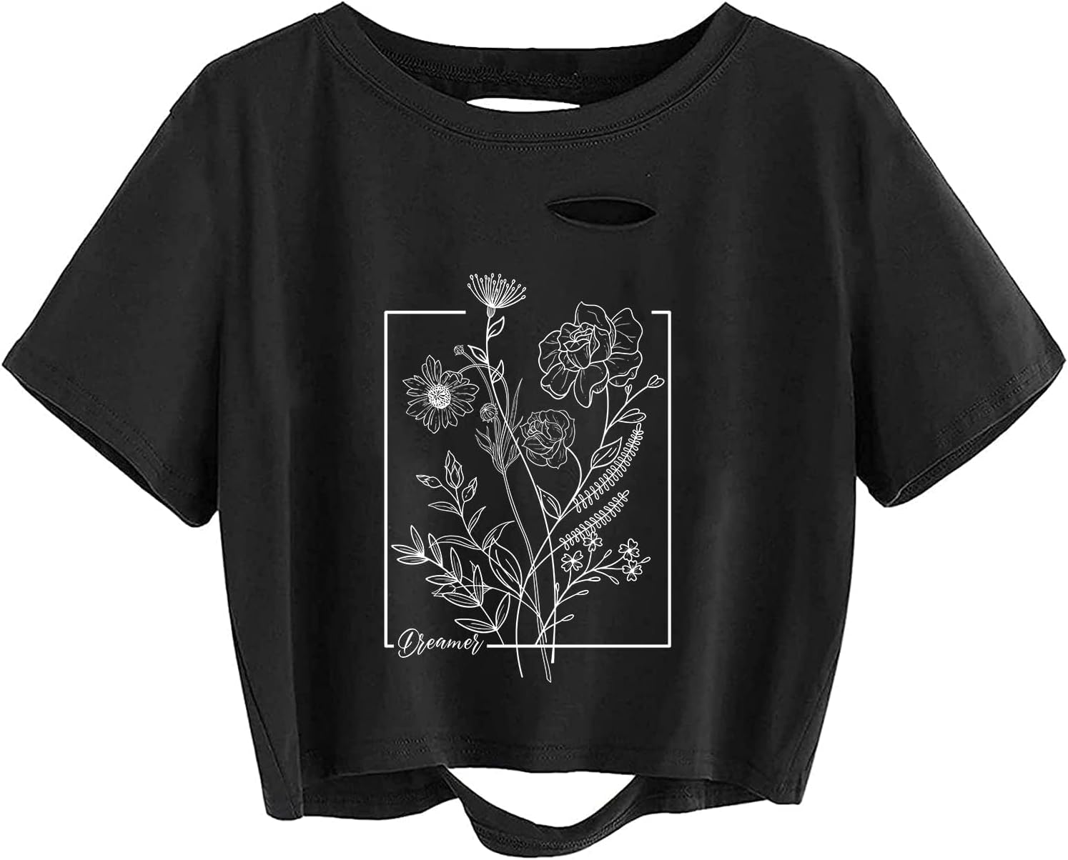 Remidoo Women's Casual Short Sleeve Graphic Print Tie Dye Crop Top T Shirt - Image 21