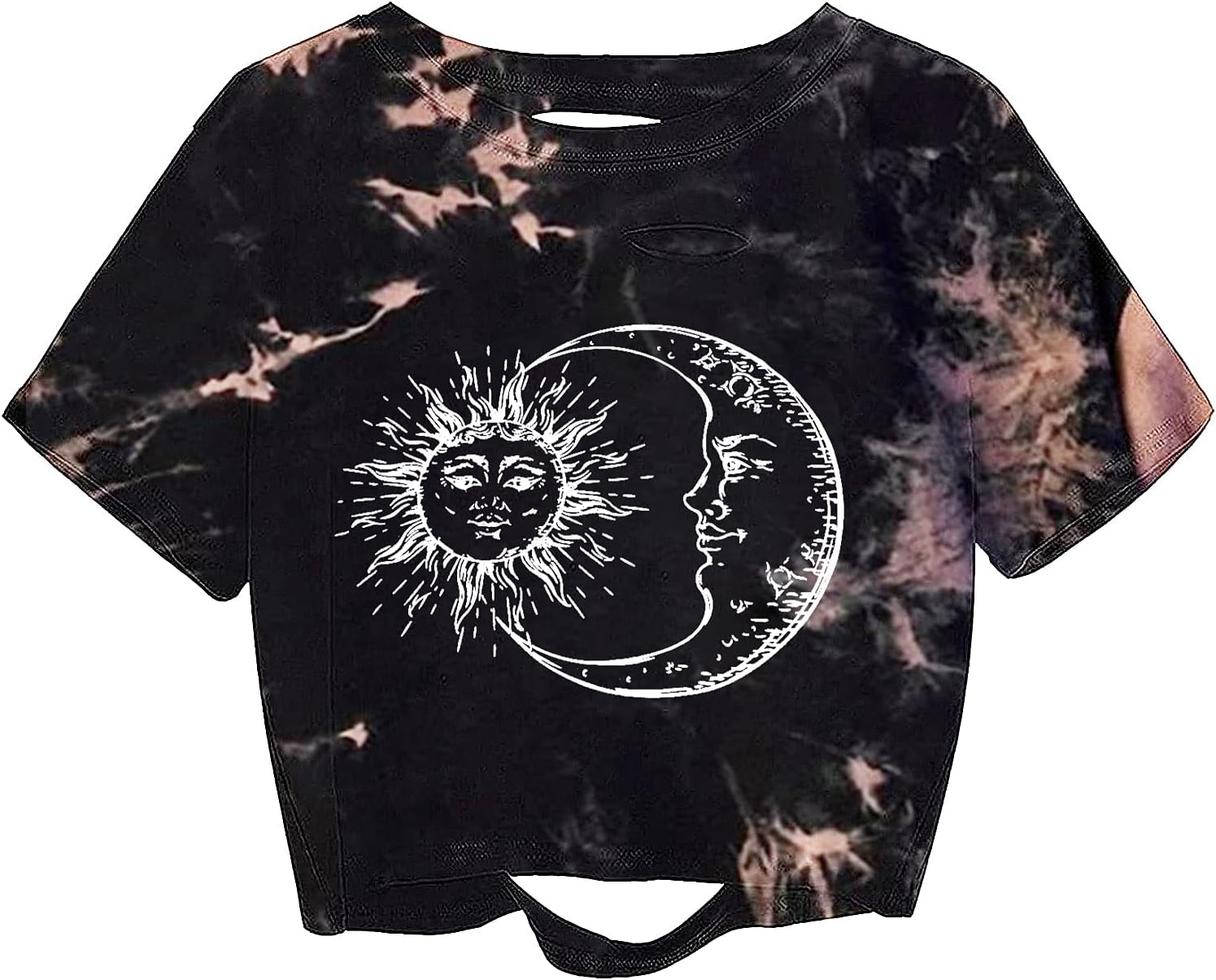 Remidoo Women's Casual Short Sleeve Graphic Print Tie Dye Crop Top T Shirt - Image 15