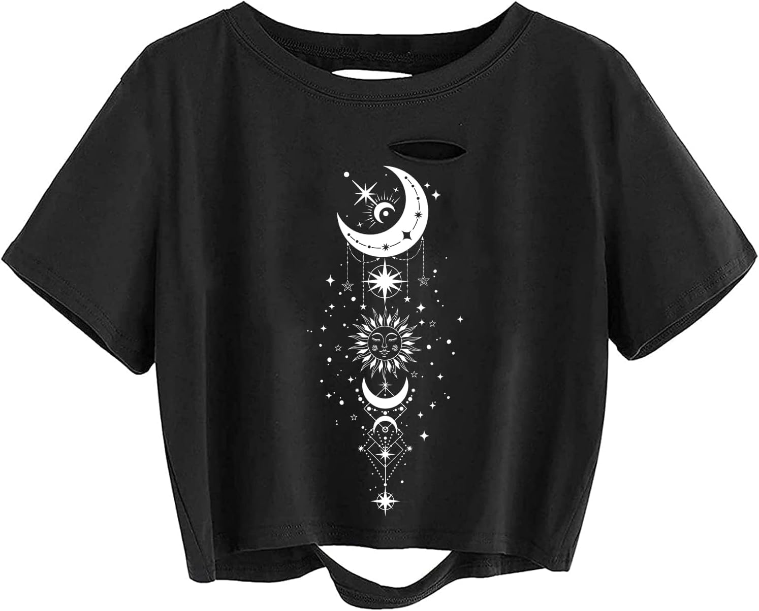 Remidoo Women's Casual Short Sleeve Graphic Print Tie Dye Crop Top T Shirt - Image 35