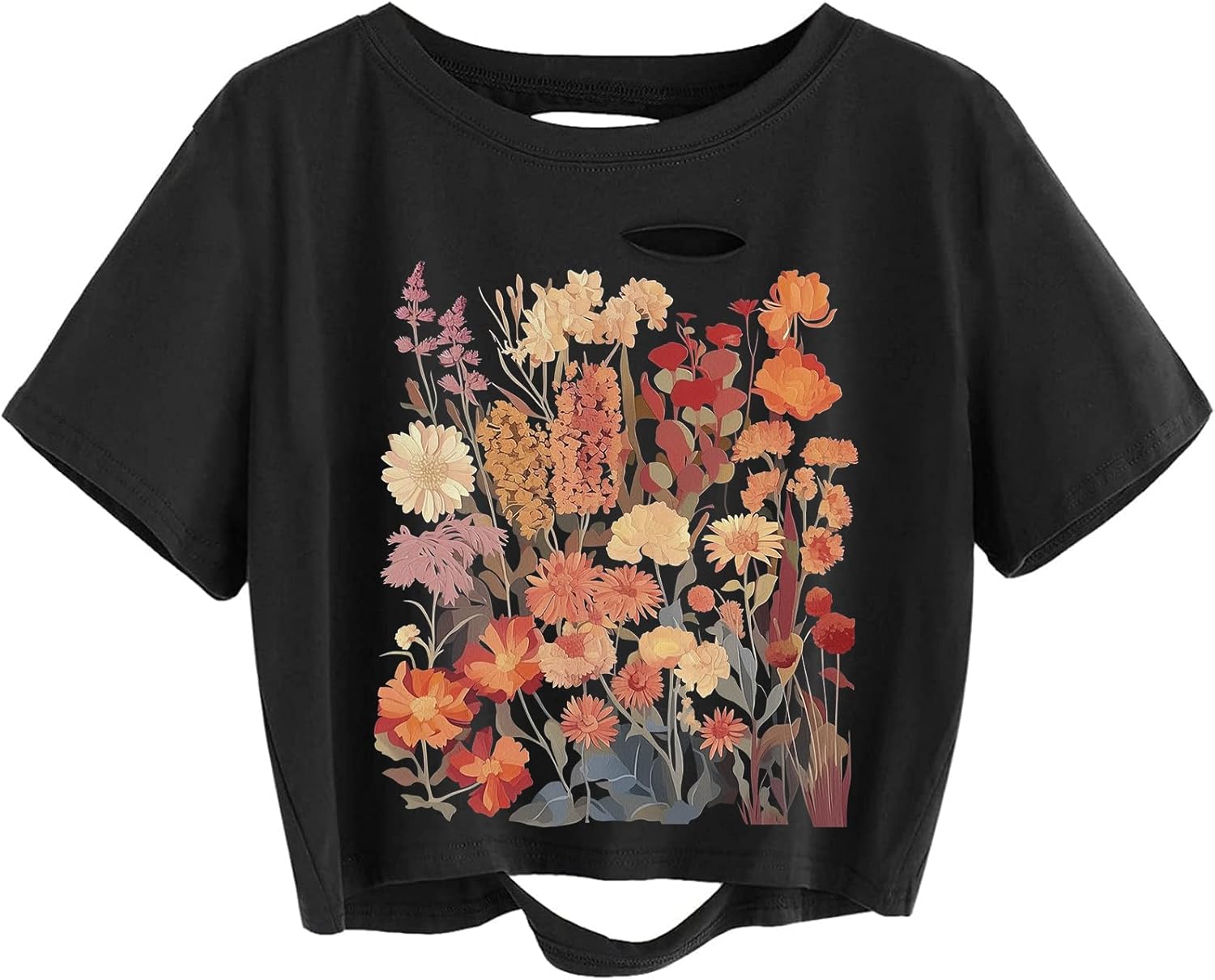 Remidoo Women's Casual Short Sleeve Graphic Print Tie Dye Crop Top T Shirt - Image 41