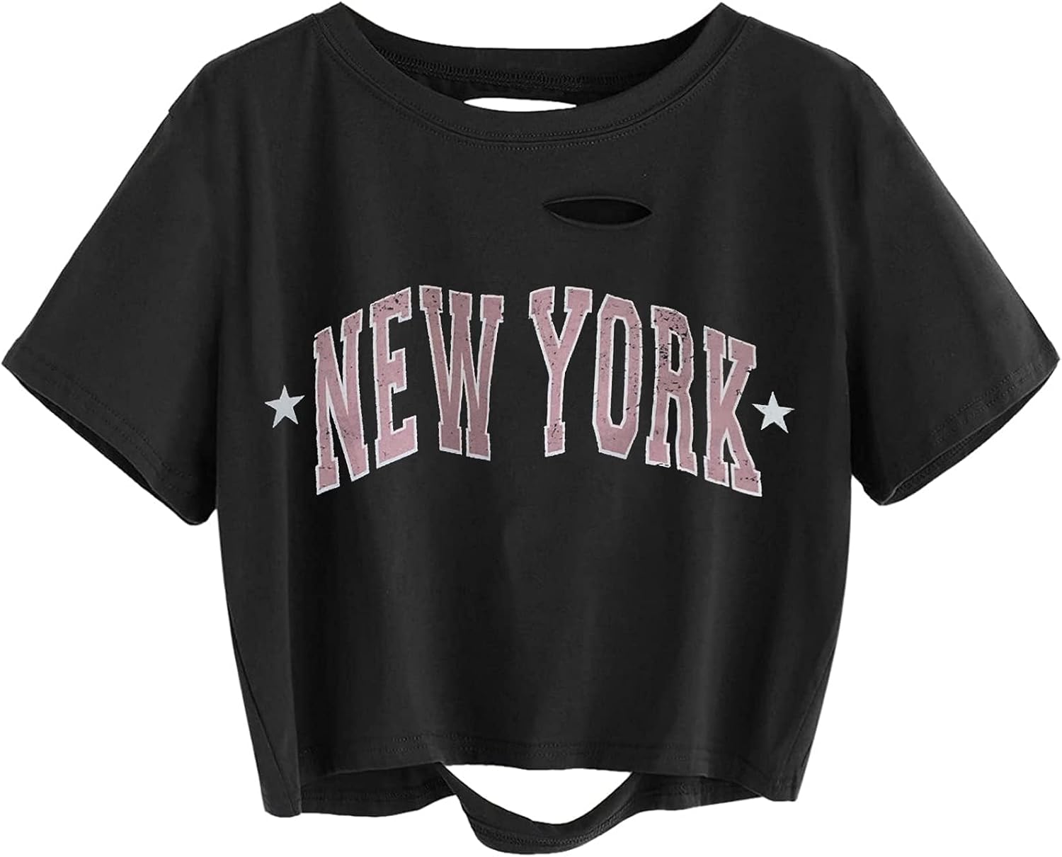 Remidoo Women's Casual Short Sleeve Graphic Print Tie Dye Crop Top T Shirt - Image 8