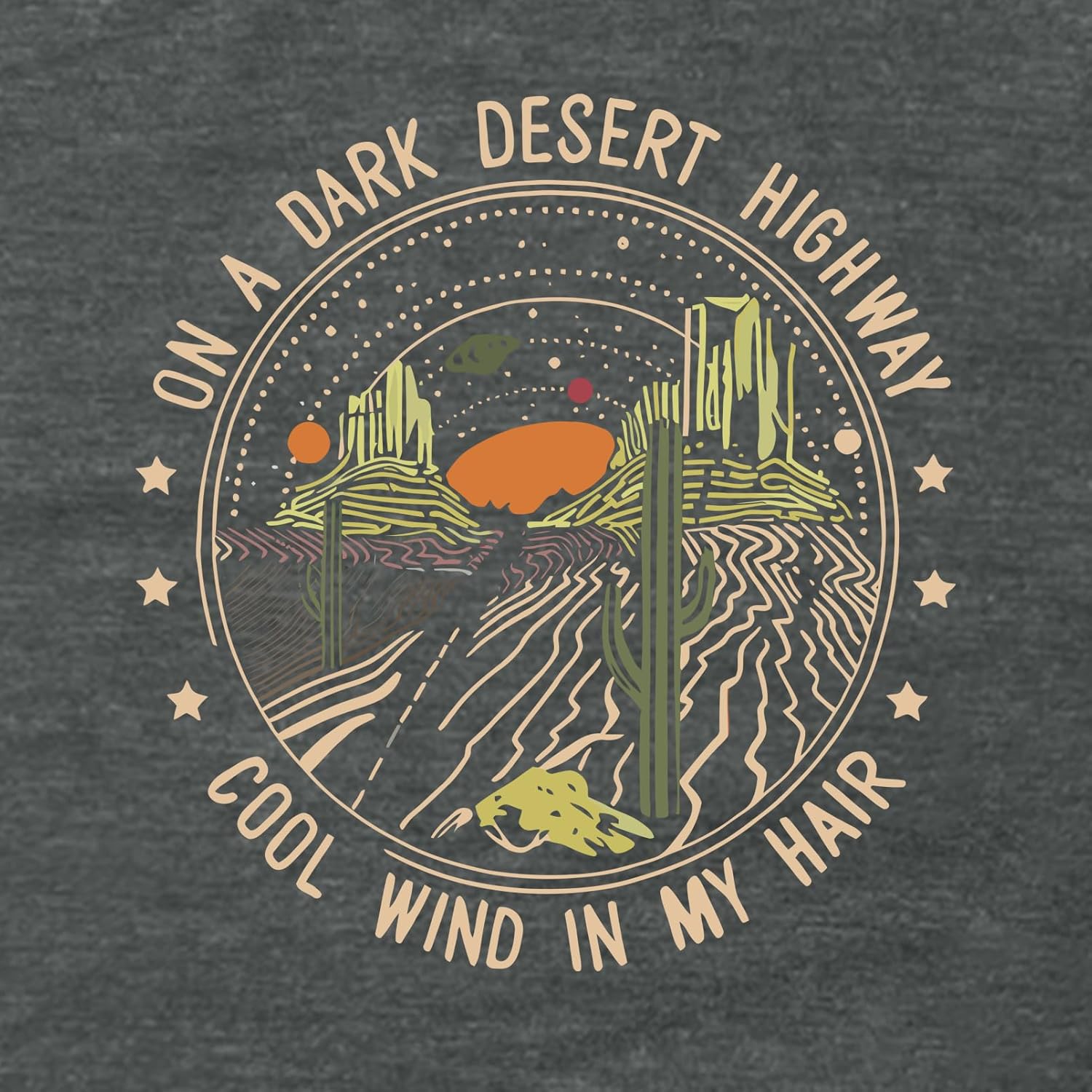 ROSEPARK Women Dark Desert Cute Graphic Tee Shirts - Image 3
