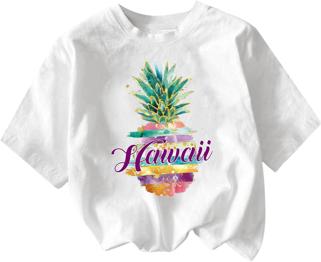 RoseSeek Girl's Graphic Print Tee Shirt Round Neck Short Sleeve T Shirts Summer Cute Trendy Tops - Image 11