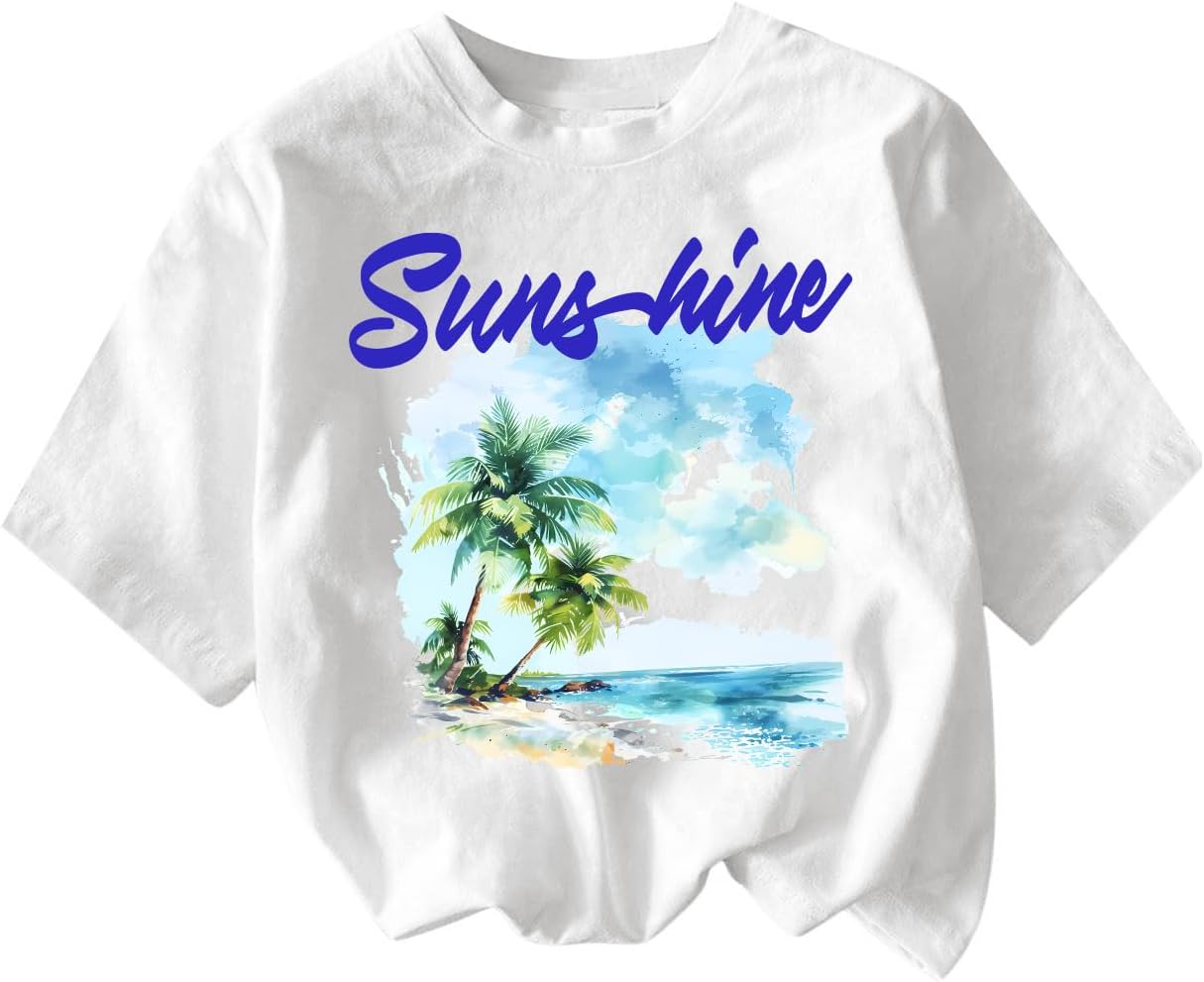 RoseSeek Girl's Graphic Print Tee Shirt Round Neck Short Sleeve T Shirts Summer Cute Trendy Tops - Image 18