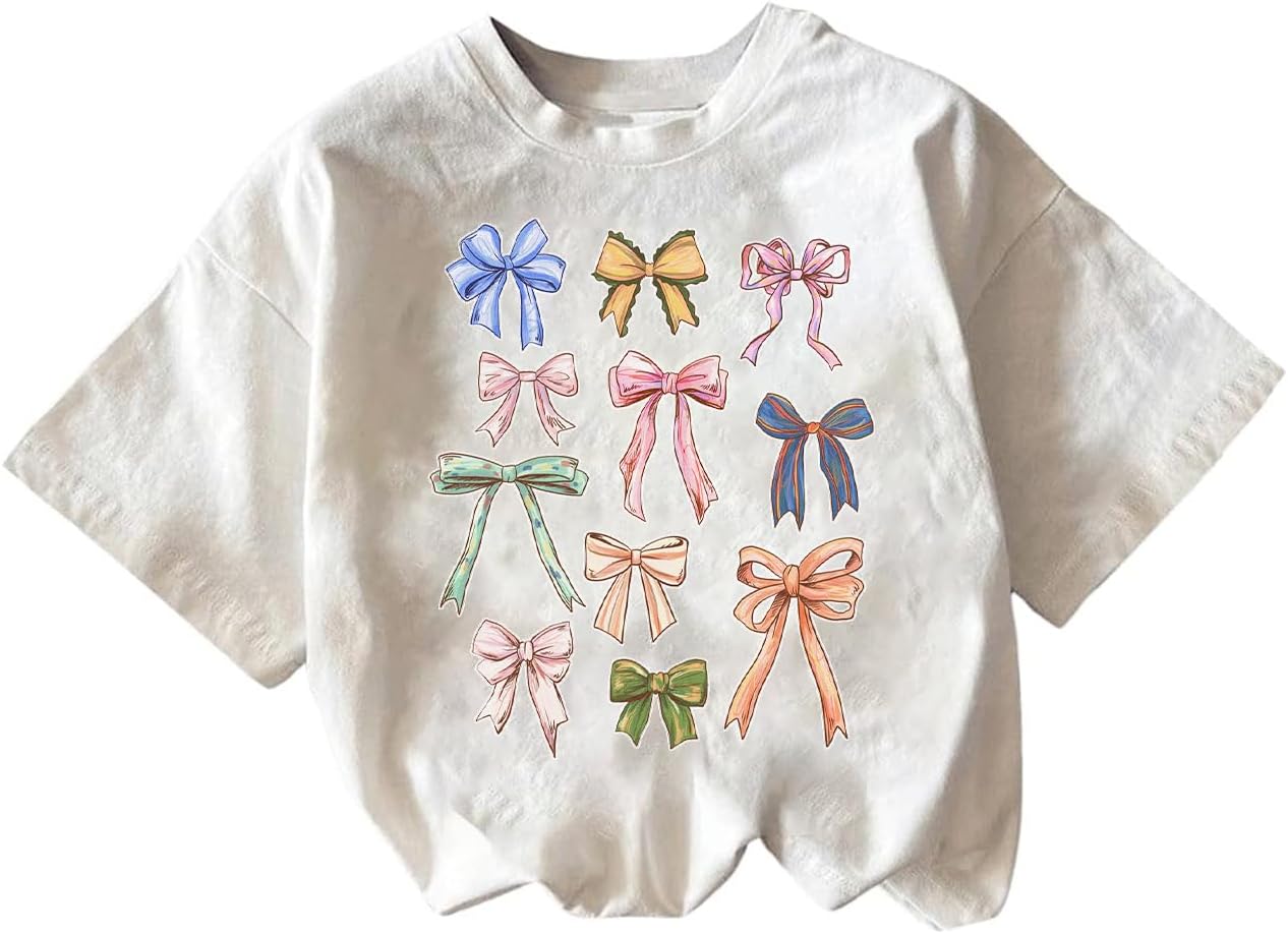 RoseSeek Girl's Graphic Print Tee Shirt Round Neck Short Sleeve T Shirts Summer Cute Trendy Tops - Image 27