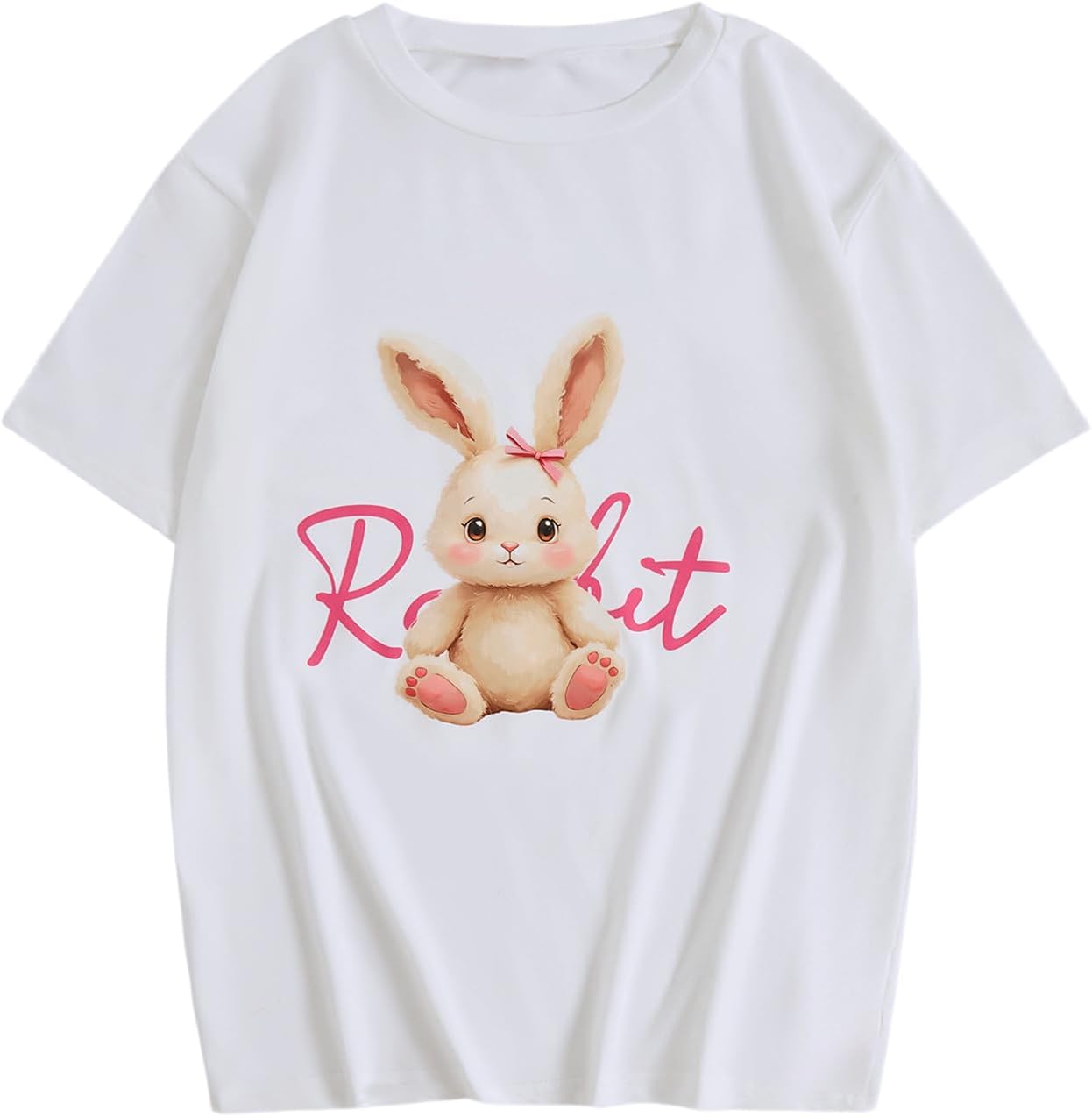 RoseSeek Girl's Graphic Print Tee Shirt Round Neck Short Sleeve T Shirts Summer Cute Trendy Tops - Image 37