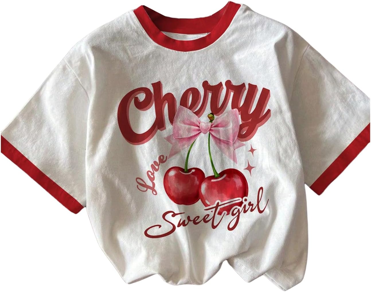 RoseSeek Girl's Graphic Print Tee Shirt Round Neck Short Sleeve T Shirts Summer Cute Trendy Tops - Image 7