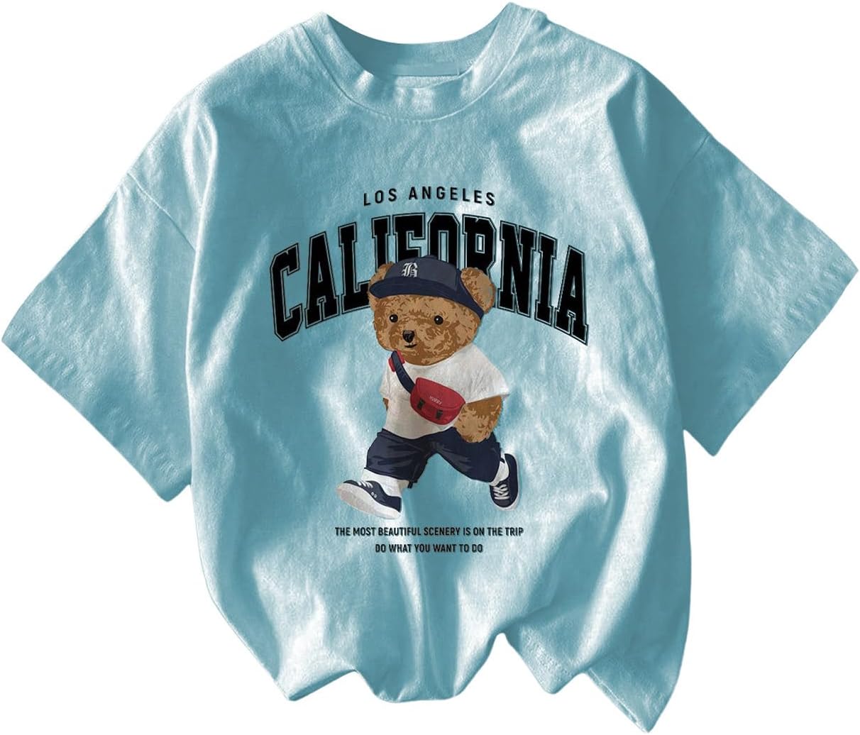 RoseSeek Men's Graphic Letter Print Tees Crewneck Short Sleeve Baggy Drop Shoulder Vintage T Shirts Streetwear - Image 13