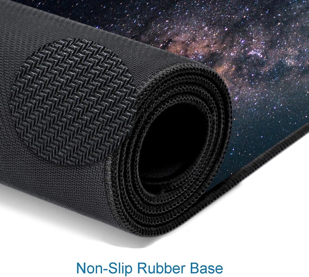SANWUMIAN Large Gaming Mouse Pad with Stitched Edges, Galaxy Desk Mat, Extended XL Keyboard Pad, Non-Slip Rubber Base Desk Pad for Keyboard and Mouse, 31.5X11.8 inch - Image 4
