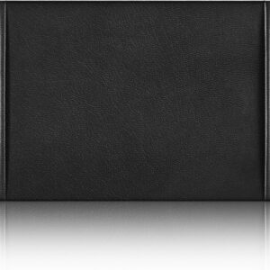 Saysurey Leather Desk Pad Protector 30" x 18" Leather Desk Blotter with Side Rails Desk Mat for Office Home Workplace Desktop Writing Board Christmas Gifts for Dad Husband(Black)