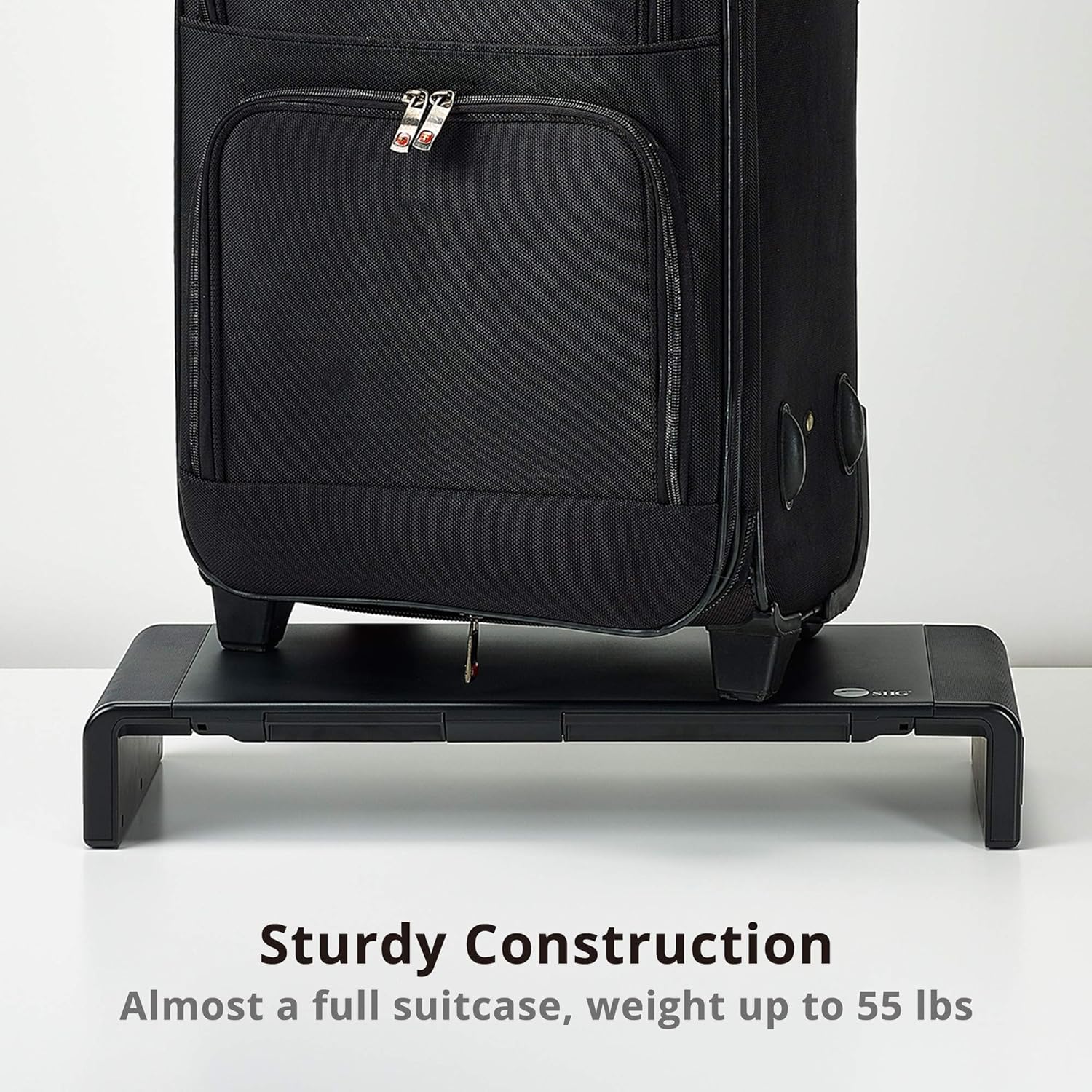 SIIG Extra Large Black Vegan Leather Desk Mat and Foldable Monitor Stand - Image 8