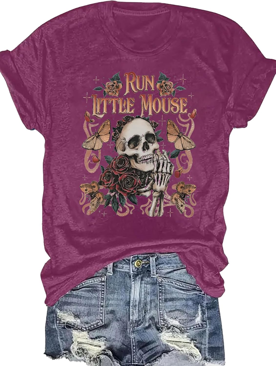 Skeleton Shirt Women Halloween Skeleton T-Shirt Skull Graphic Tees Casual Fall Short Sleeve Funny Casual Athletic Tops - Image 7