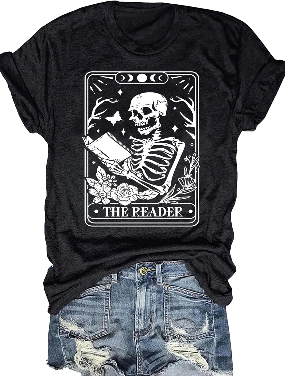 Skeleton Shirt Women Halloween Skeleton T-Shirt Skull Graphic Tees Casual Fall Short Sleeve Funny Casual Athletic Tops - Image 11