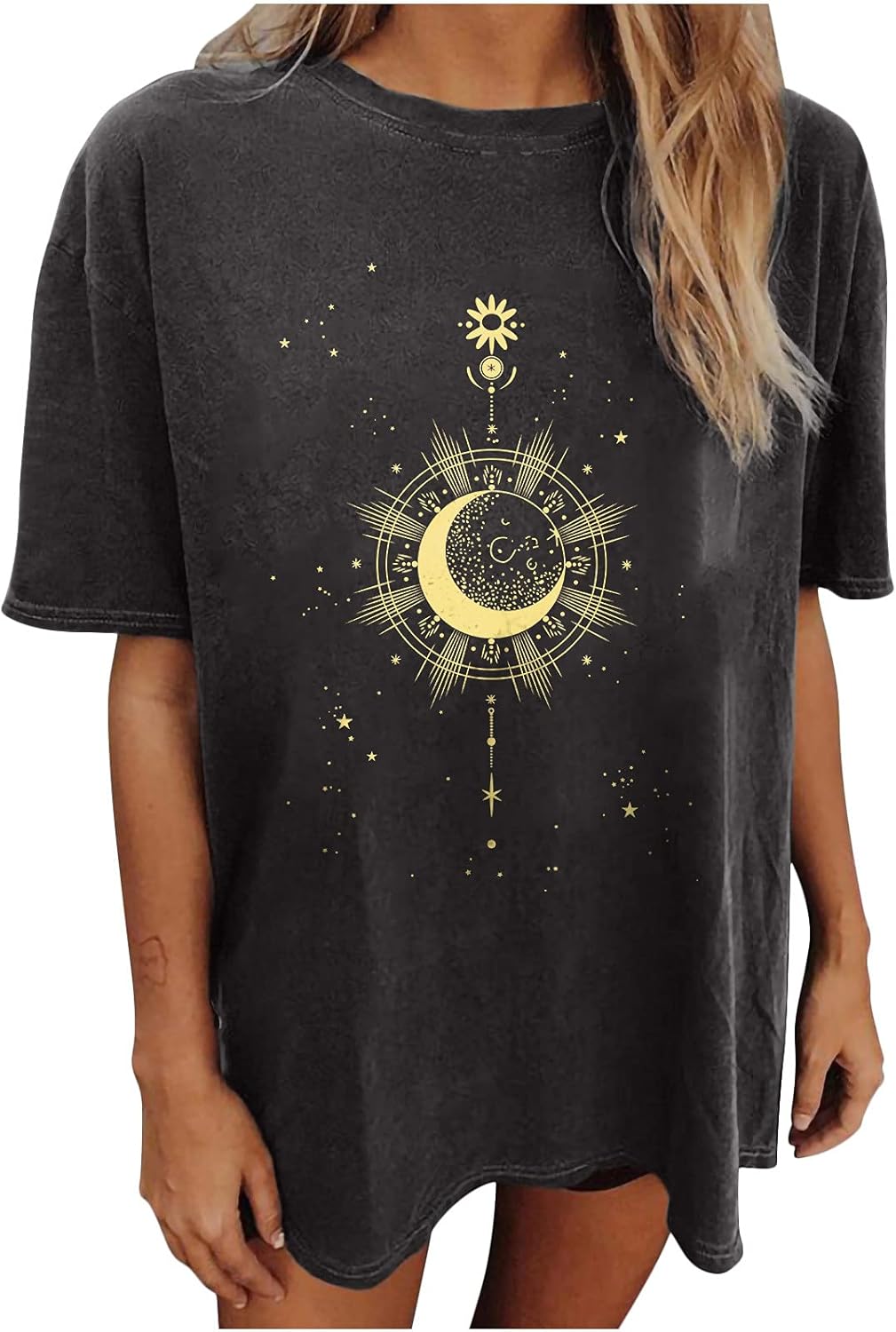 Summer Y2k Tops for Womens, Casual Vintage Short Sleeve T-Shirt, Girls Oversize Loose Round Neck Elastic Tee - Image 18