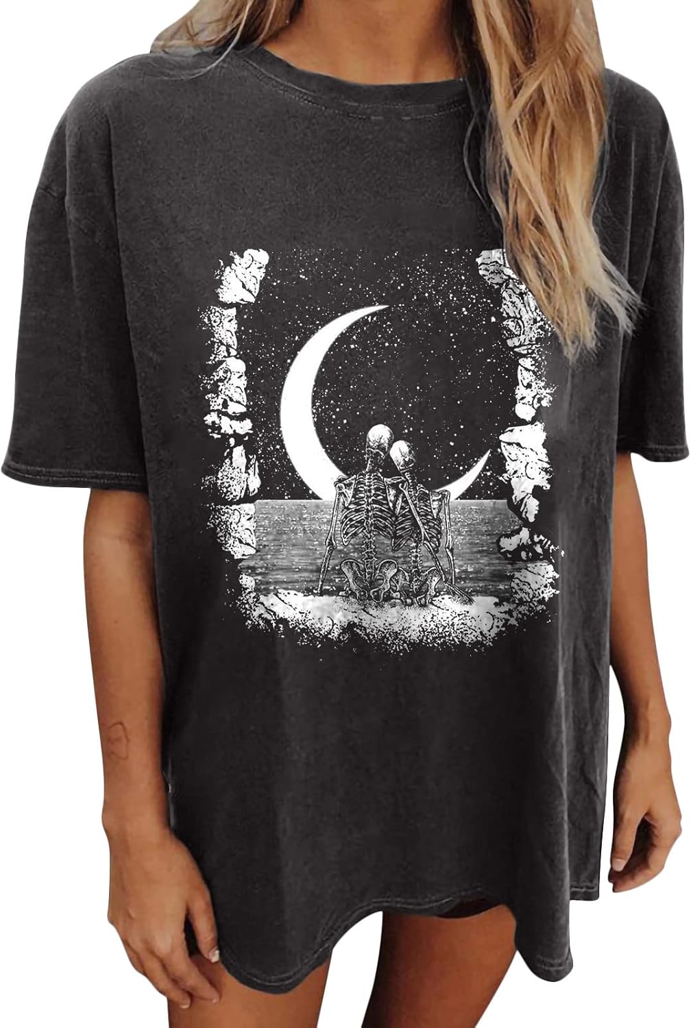 Summer Y2k Tops for Womens, Casual Vintage Short Sleeve T-Shirt, Girls Oversize Loose Round Neck Elastic Tee - Image 11