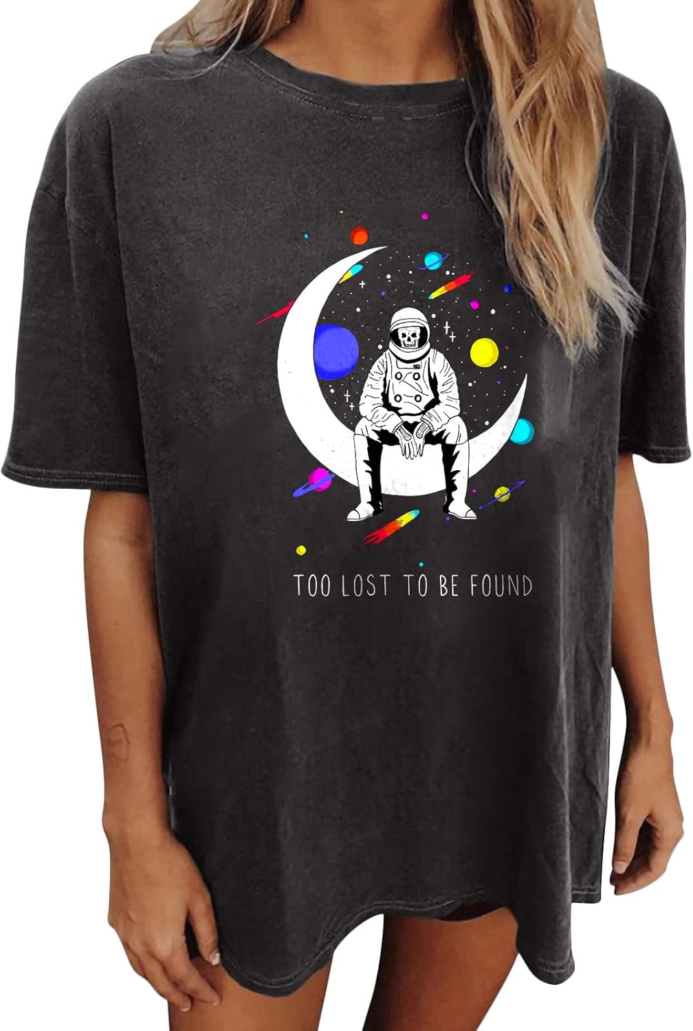 Summer Y2k Tops for Womens, Casual Vintage Short Sleeve T-Shirt, Girls Oversize Loose Round Neck Elastic Tee - Image 19