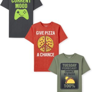 The Children's Place Boys' Gamer Short Sleeve Graphic T-Shirts,multipacks
