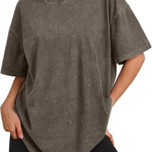 Trendy Queen Oversized Vintage T Shirts for Women Graphic Summer Top 2025 Y2k Short Sleeve Basic Cute Grunge Clothes