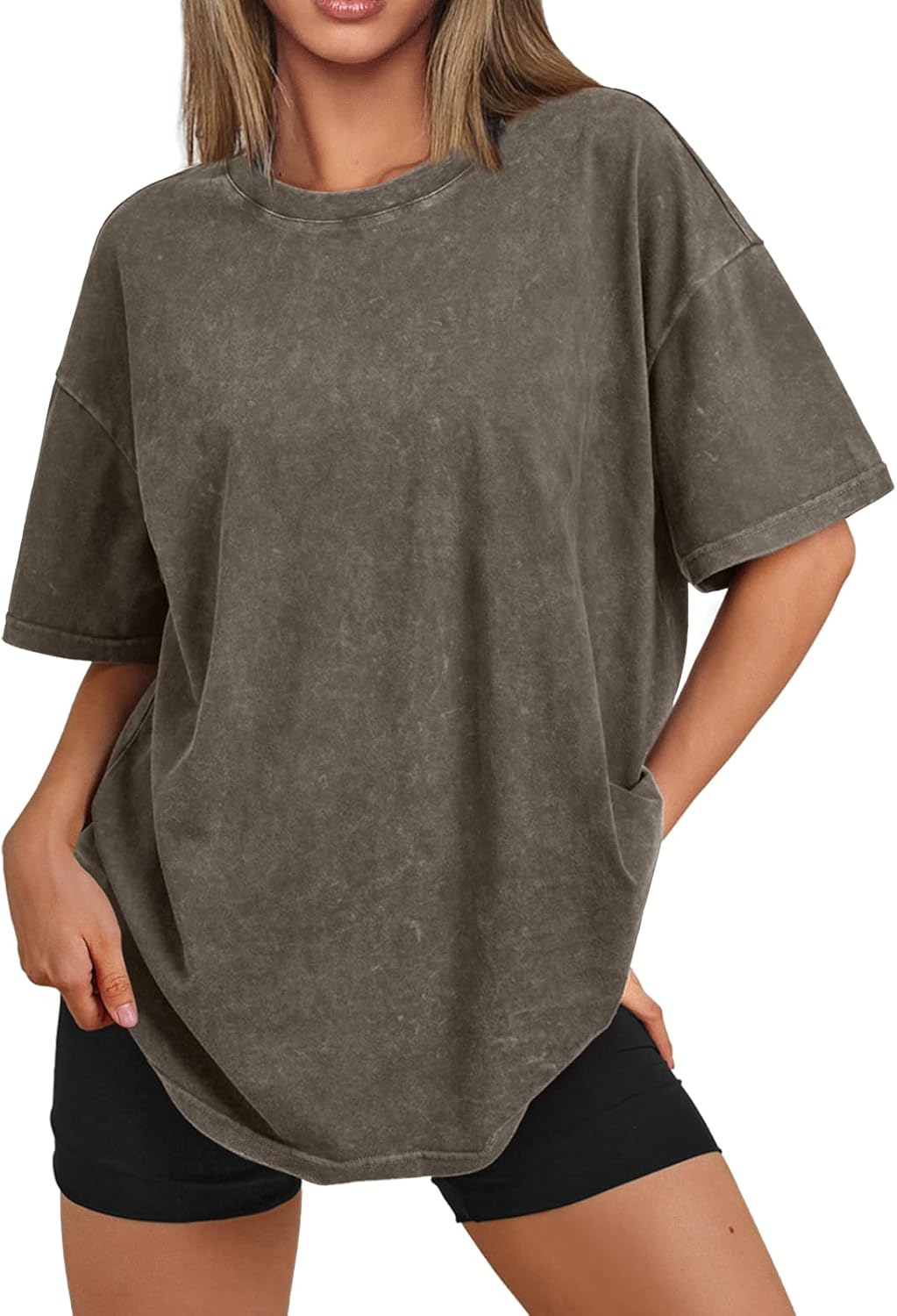 Trendy Queen Oversized Vintage T Shirts for Women Graphic Summer Top 2025 Y2k Short Sleeve Basic Cute Grunge Clothes