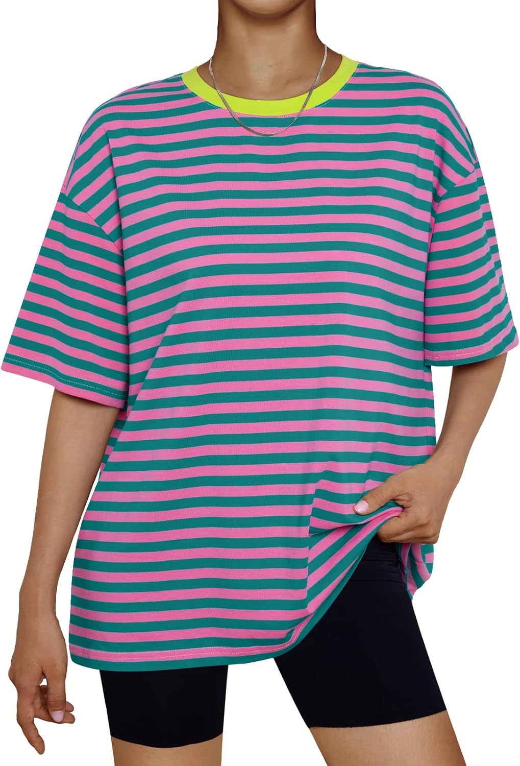 Trendy Queen Womens Oversized Summer T Shirts Fashion Workout Plus Size Tops Short Sleeve Beach Vacation Gym Clothes 2025 - Image 18