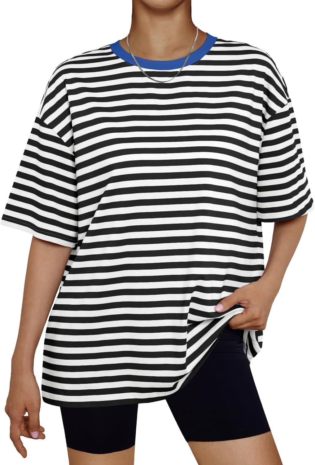 Trendy Queen Womens Oversized Summer T Shirts Fashion Workout Plus Size Tops Short Sleeve Beach Vacation Gym Clothes 2025 - Image 11