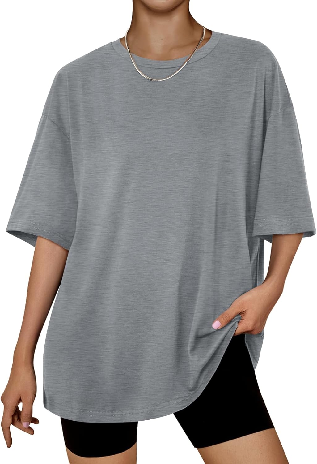 Trendy Queen Womens Oversized Summer T Shirts Fashion Workout Plus Size Tops Short Sleeve Beach Vacation Gym Clothes 2025 - Image 8