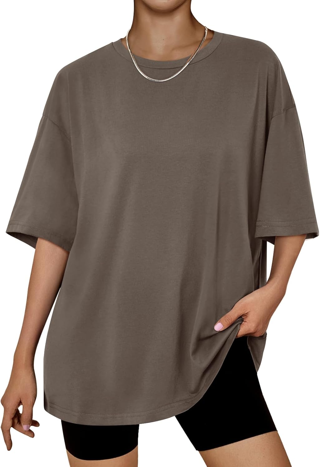 Trendy Queen Womens Oversized Summer T Shirts Fashion Workout Plus Size Tops Short Sleeve Beach Vacation Gym Clothes 2025 - Image 24