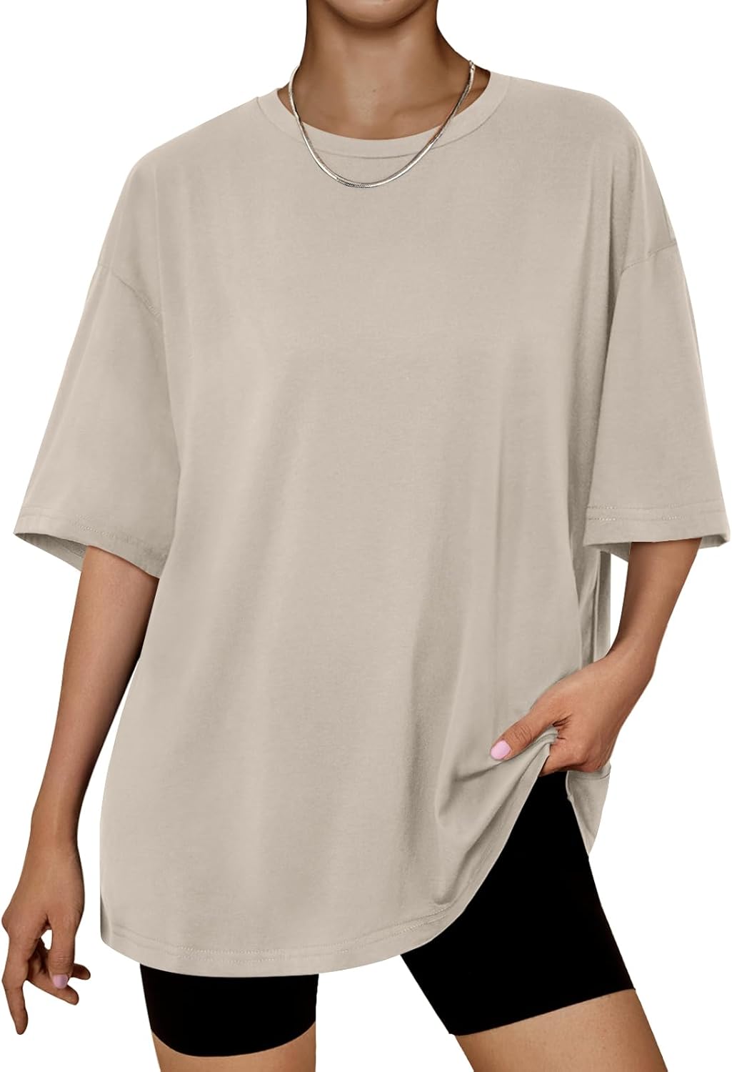 Trendy Queen Womens Oversized Summer T Shirts Fashion Workout Plus Size Tops Short Sleeve Beach Vacation Gym Clothes 2025 - Image 12