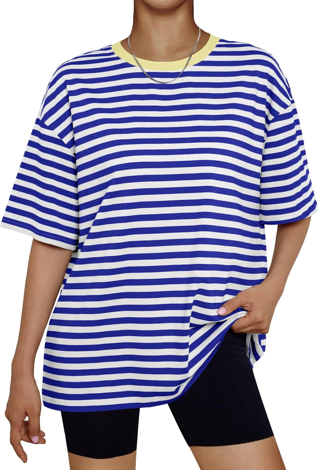 Trendy Queen Womens Oversized Summer T Shirts Fashion Workout Plus Size Tops Short Sleeve Beach Vacation Gym Clothes 2025 - Image 14