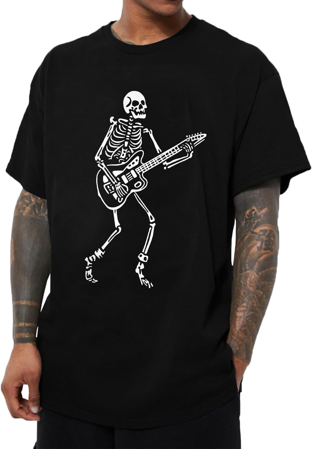 UOUA Mens Graphic Tees Vintage T-Shirts Oversized Letter Print Casual Crewneck Cotton Top Short Sleeve Rapper Streetwear - Image 19