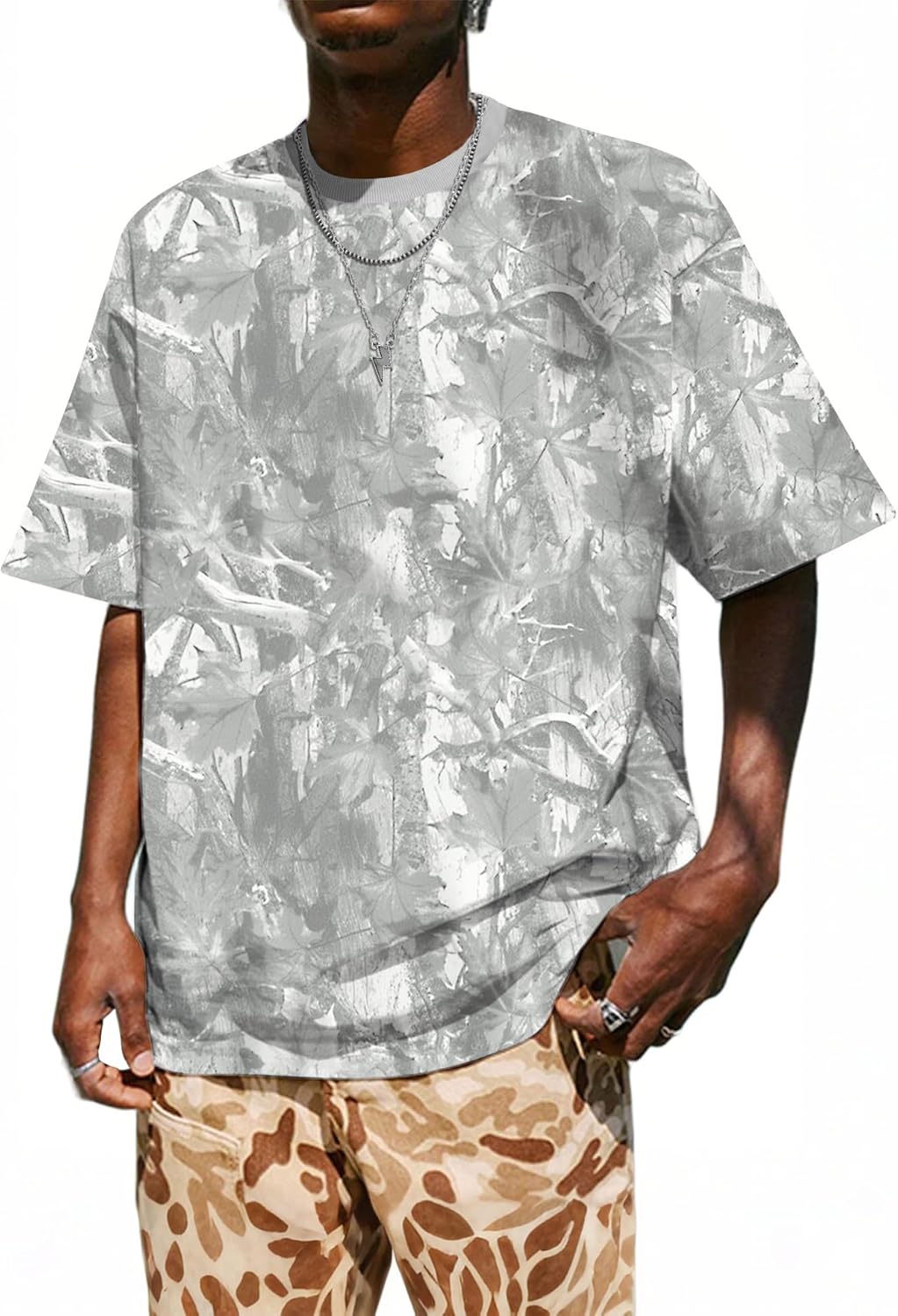 UOUA Mens Graphic Tees Vintage T-Shirts Oversized Letter Print Casual Crewneck Cotton Top Short Sleeve Rapper Streetwear - Image 20