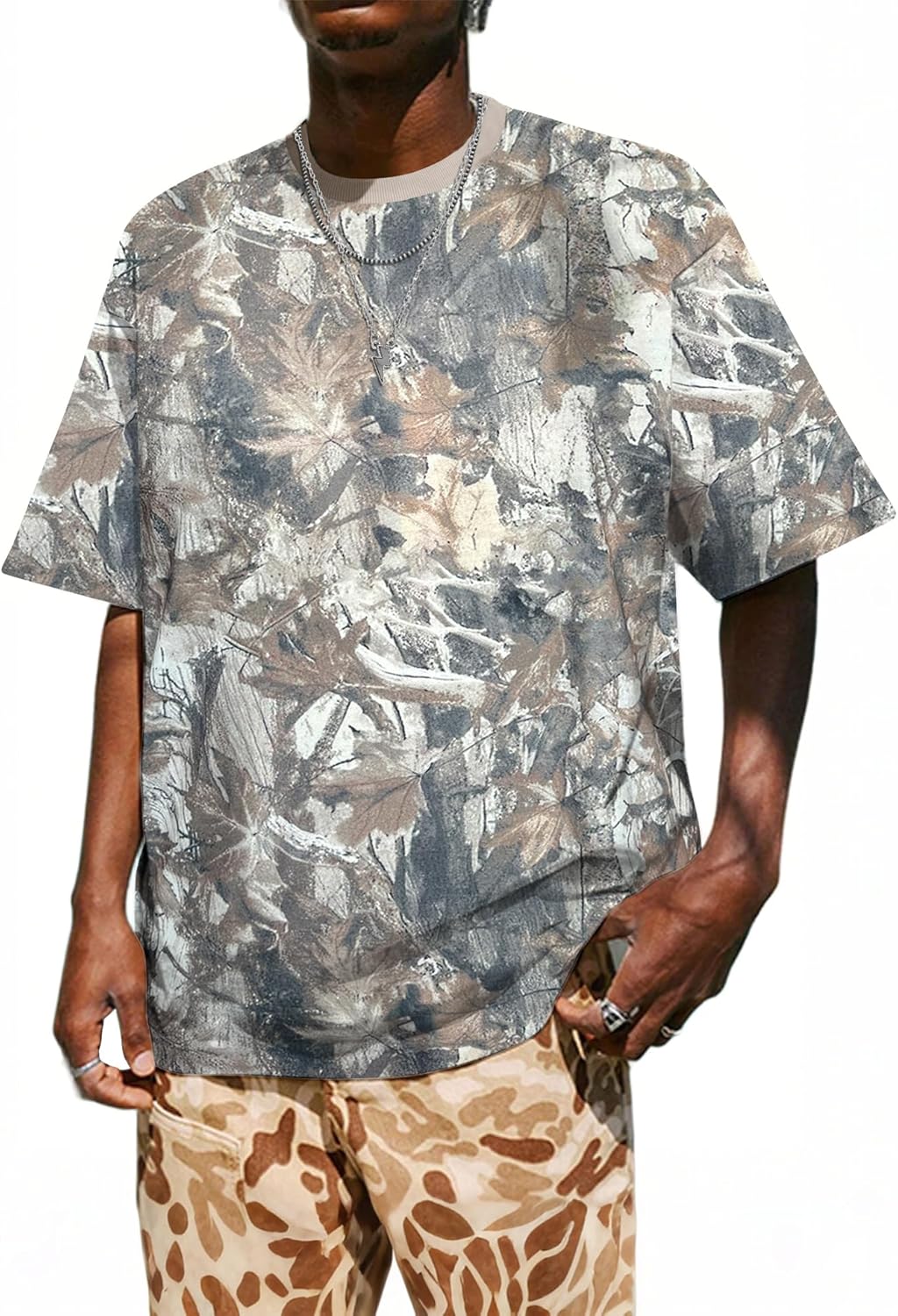 UOUA Mens Graphic Tees Vintage T-Shirts Oversized Letter Print Casual Crewneck Cotton Top Short Sleeve Rapper Streetwear - Image 13