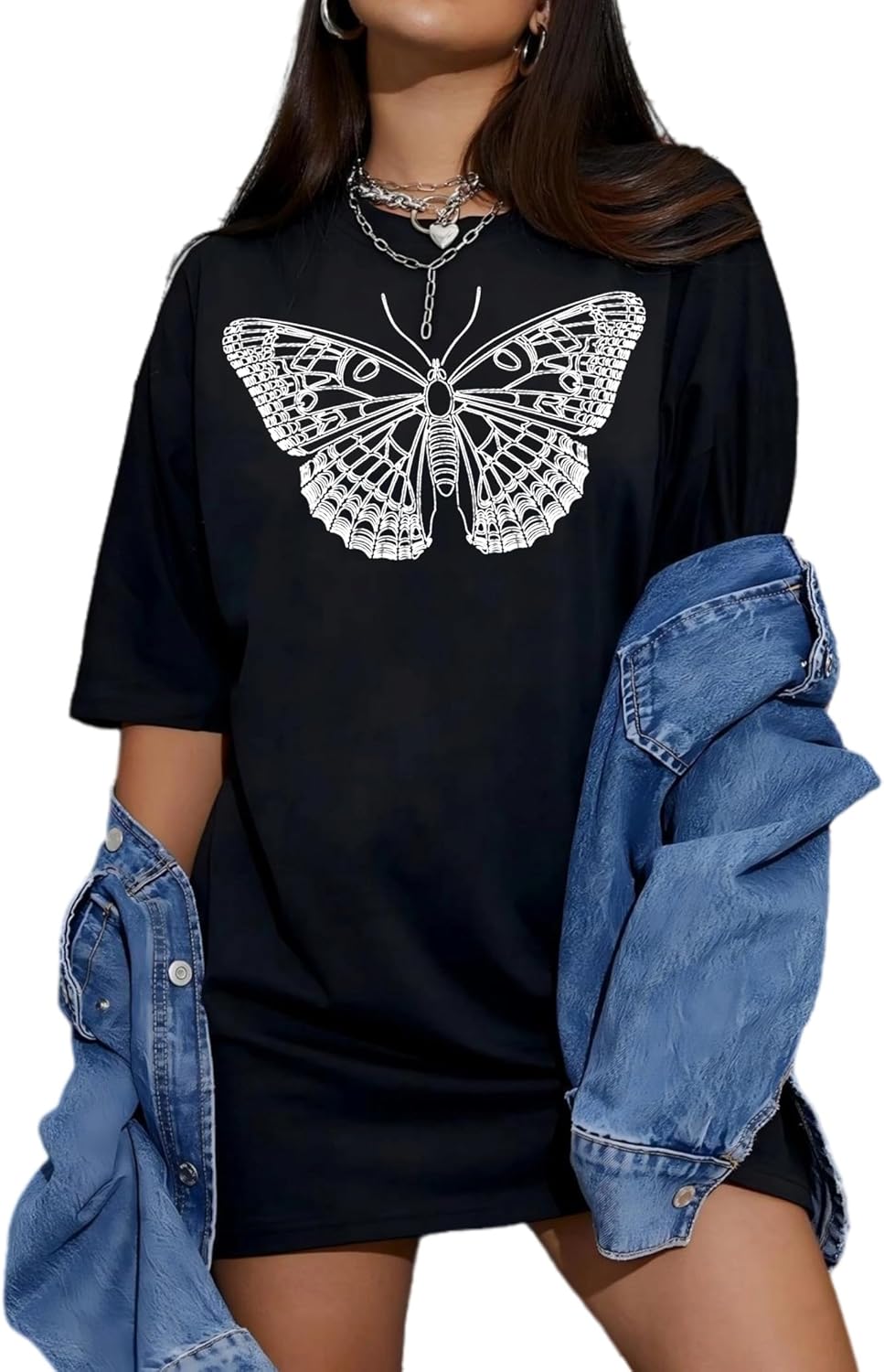 vblane Oversized T Shirts for Women Short Sleeve Summer Loose Vintage Graphic Tees - Image 8