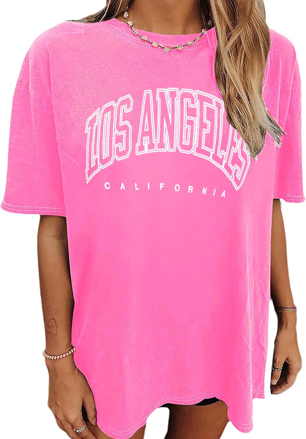 vblane Oversized T Shirts for Women Short Sleeve Summer Loose Vintage Graphic Tees