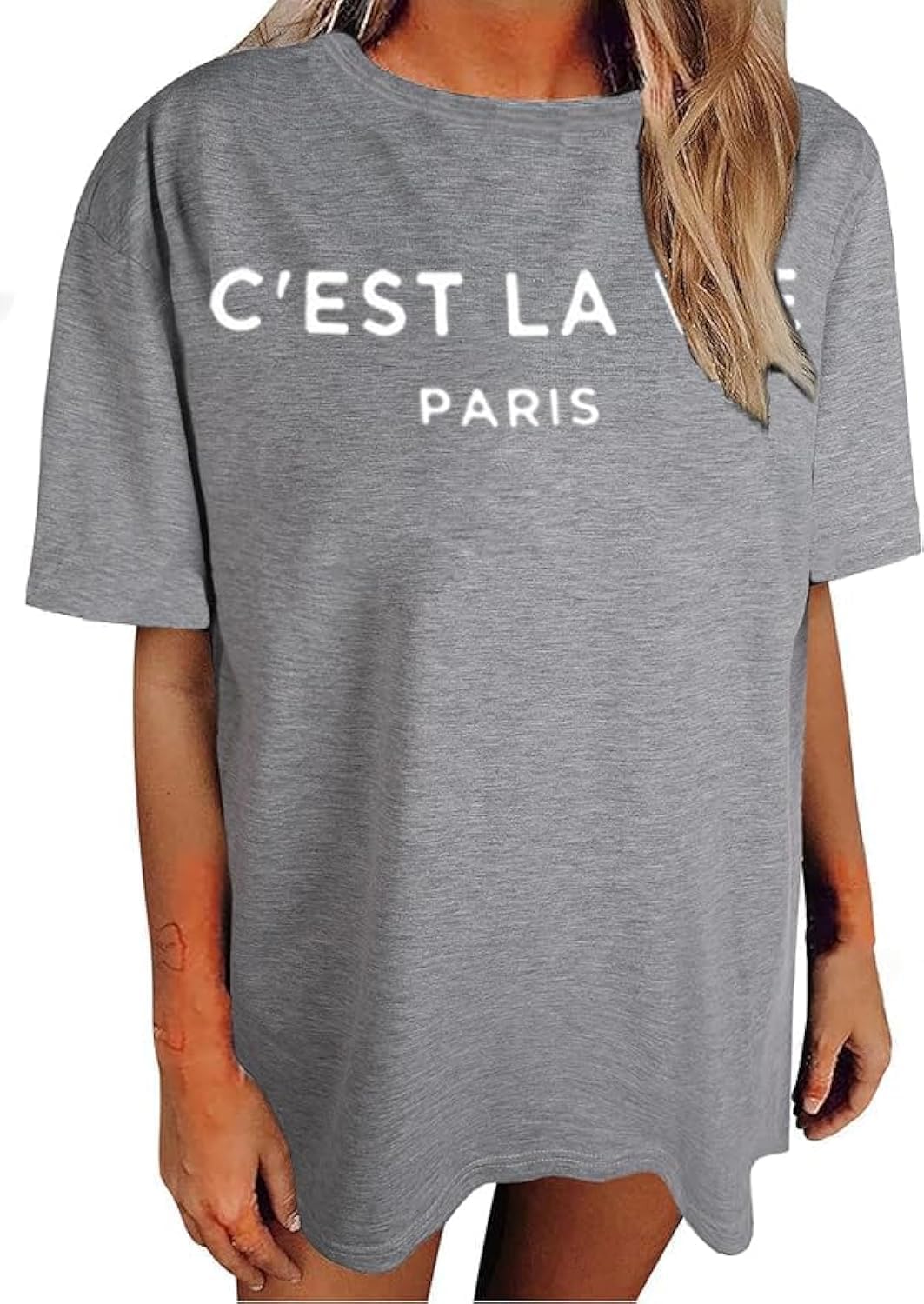 vblane Oversized T Shirts for Women Short Sleeve Summer Loose Vintage Graphic Tees - Image 27