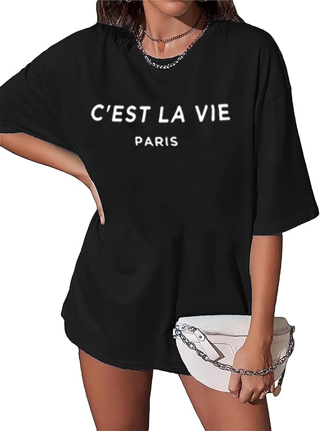 vblane Oversized T Shirts for Women Short Sleeve Summer Loose Vintage Graphic Tees - Image 19