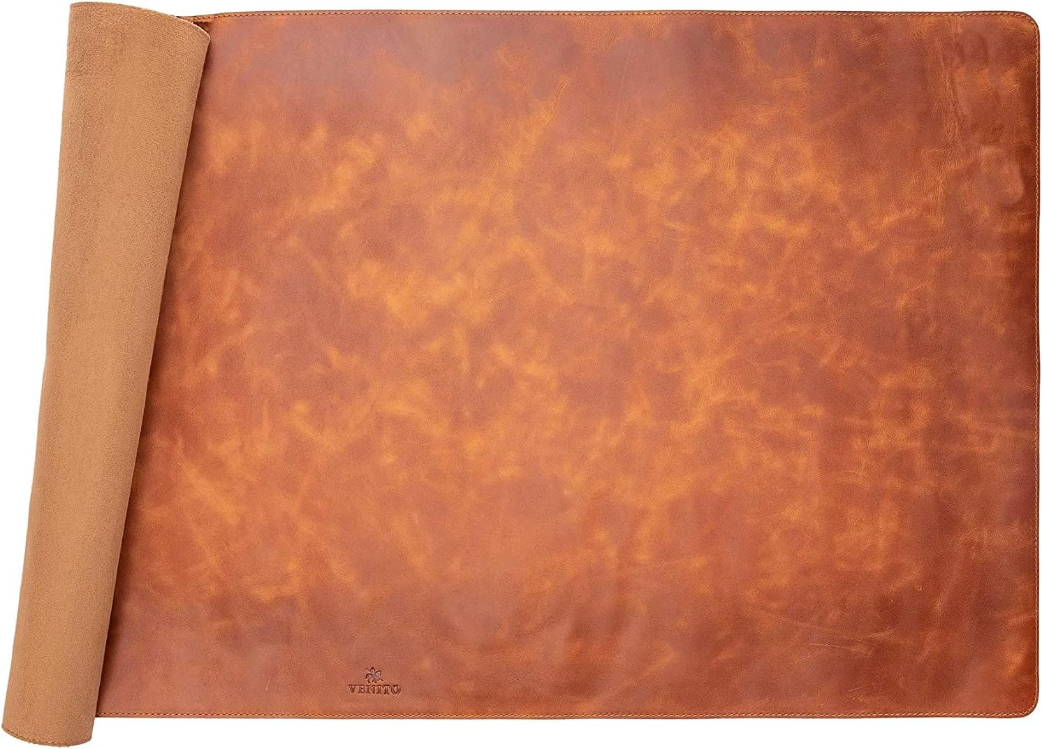 Venito Premium Leather Desk Mat (31.5 X 14.6 inch) - Medium Mouse Mat for Home Office Accessories (Antique Brown) - Image 4