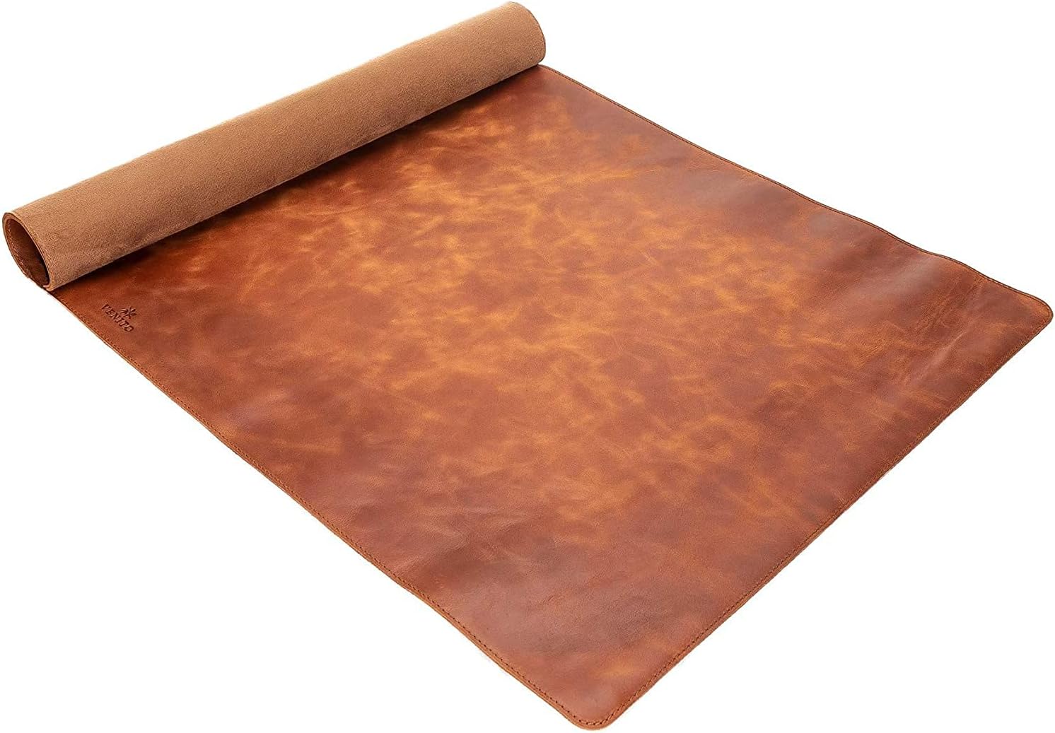 Venito Premium Leather Desk Mat (31.5 X 14.6 inch) - Medium Mouse Mat for Home Office Accessories (Antique Brown) - Image 5