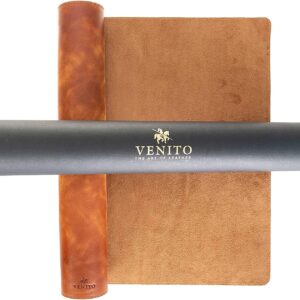 Venito Premium Leather Desk Mat (31.5 X 14.6 inch) - Medium Mouse Mat for Home Office Accessories (Antique Brown)