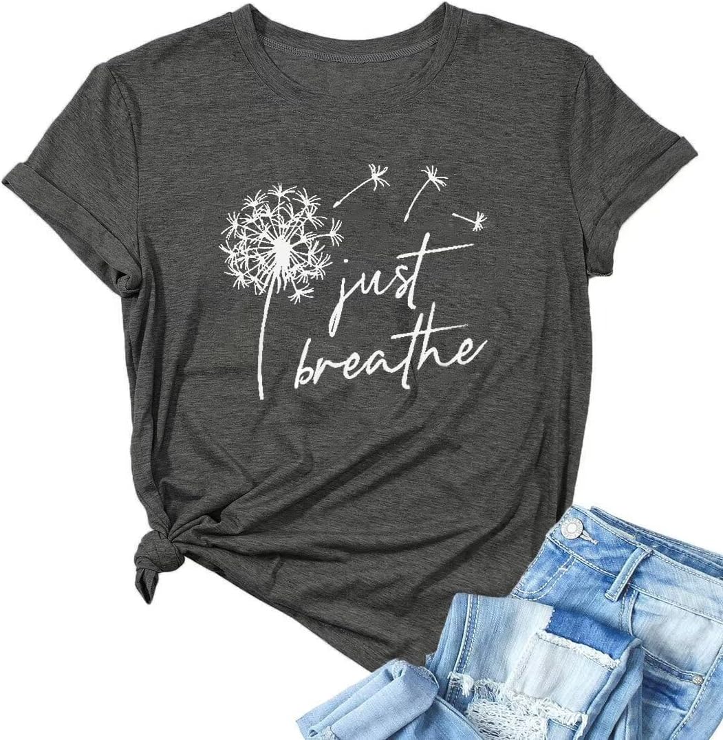 Vintage Floral T Shirts for Women Boho Wildflower Graphic Tees Cute Short Sleeve Casual Tops - Image 17