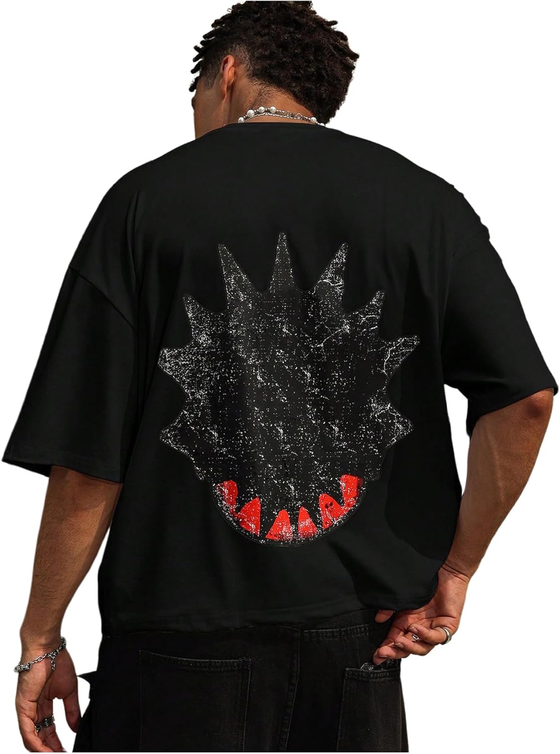 VIPWOLF Men's Cartoon Graphic Tee Shirts Y2K Short Sleeve Crew Neck Summer - Image 30