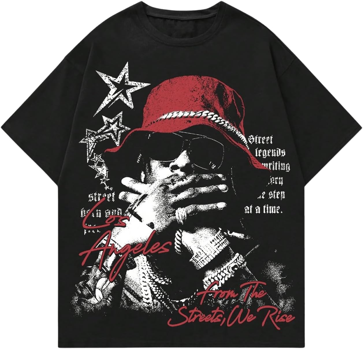 VIPWOLF Men's Cartoon Graphic Tee Shirts Y2K Short Sleeve Crew Neck Summer - Image 19