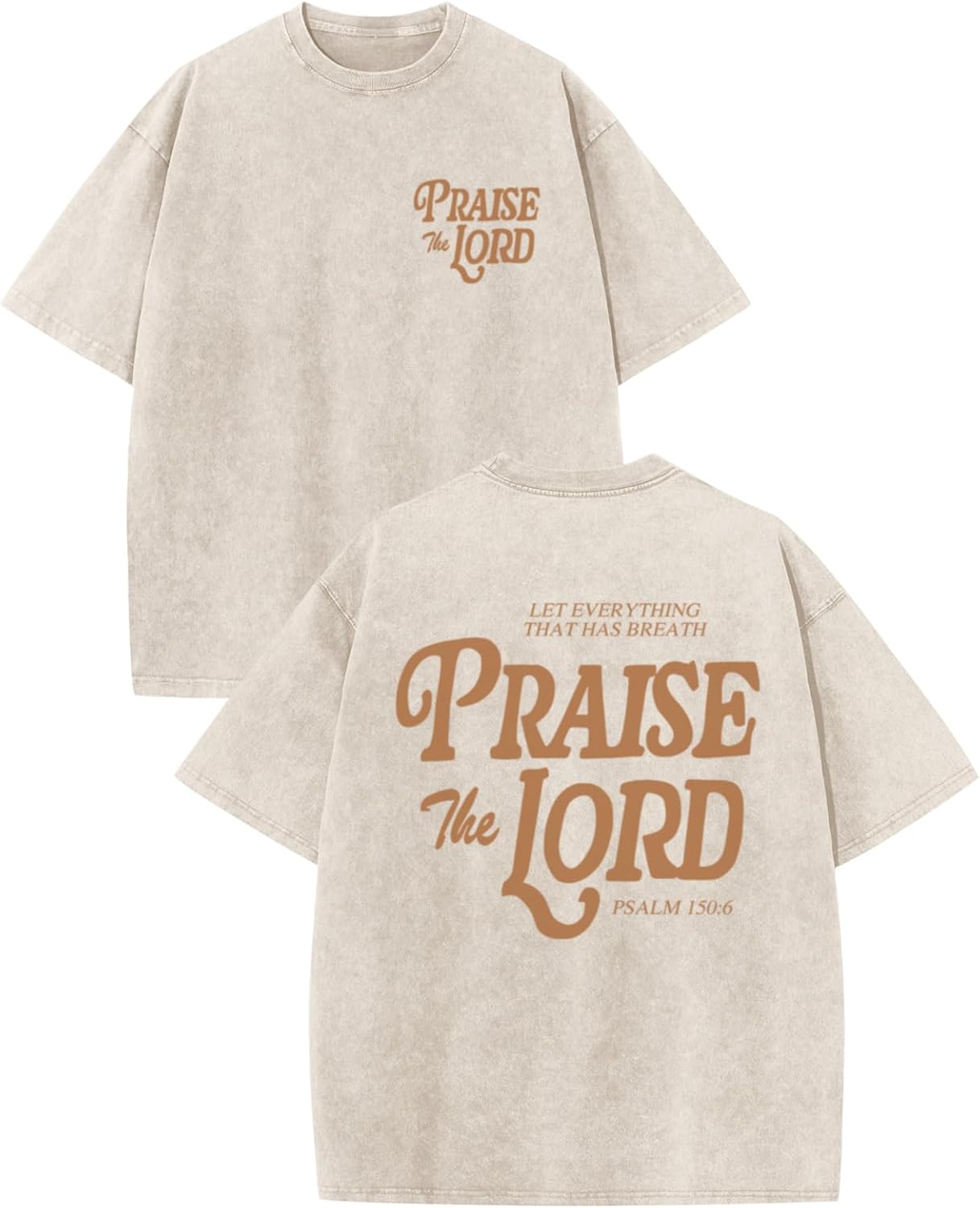 Wedsadl Christian Jesus Shirts for Men Religious Praise The Lord Bible Verse Shirt Oversized Graphic Tees Acid Wash Tshirt - Image 7