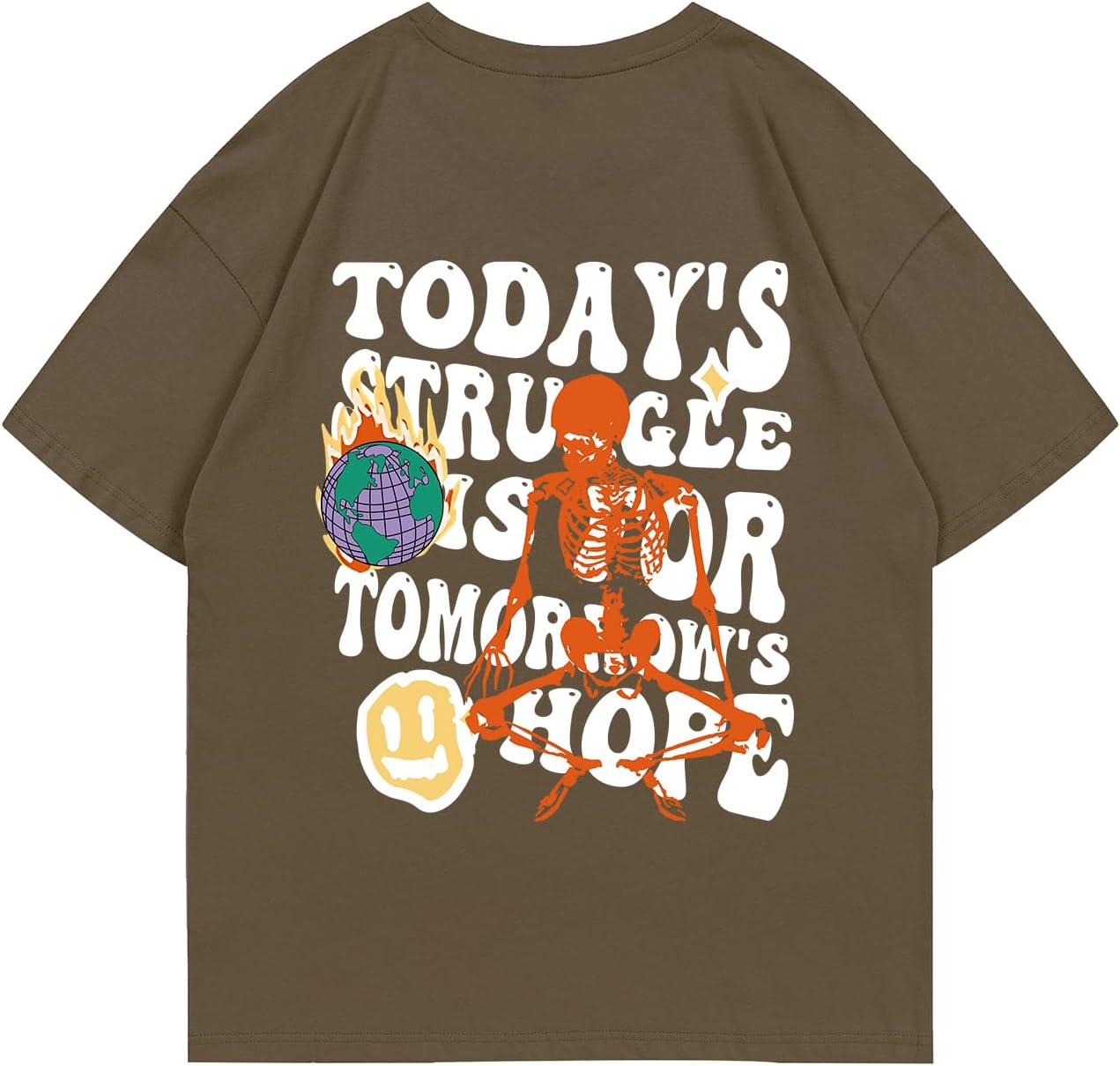 Weiyuqi Oversized Graphic Tshirt for Men Letter Print Vintage T Shirt Tees Casual Loose Fit Retro Streetwear Shirts Tops - Image 12