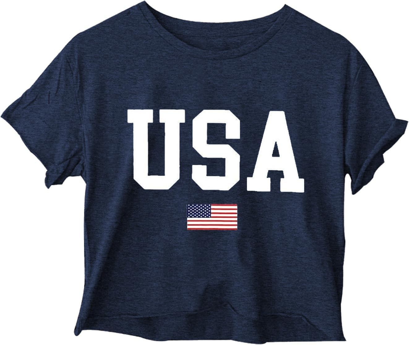 Woffccrd Womens Crop Tops Short Sleeve Wildflower Printed T-Shirts Crew Neck Summer Graphic Tee Tops - Image 6